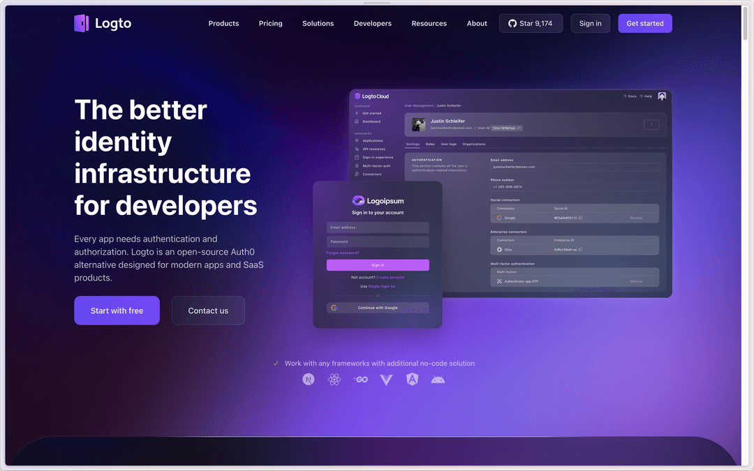 Logto - Self-hosted Authentication solution