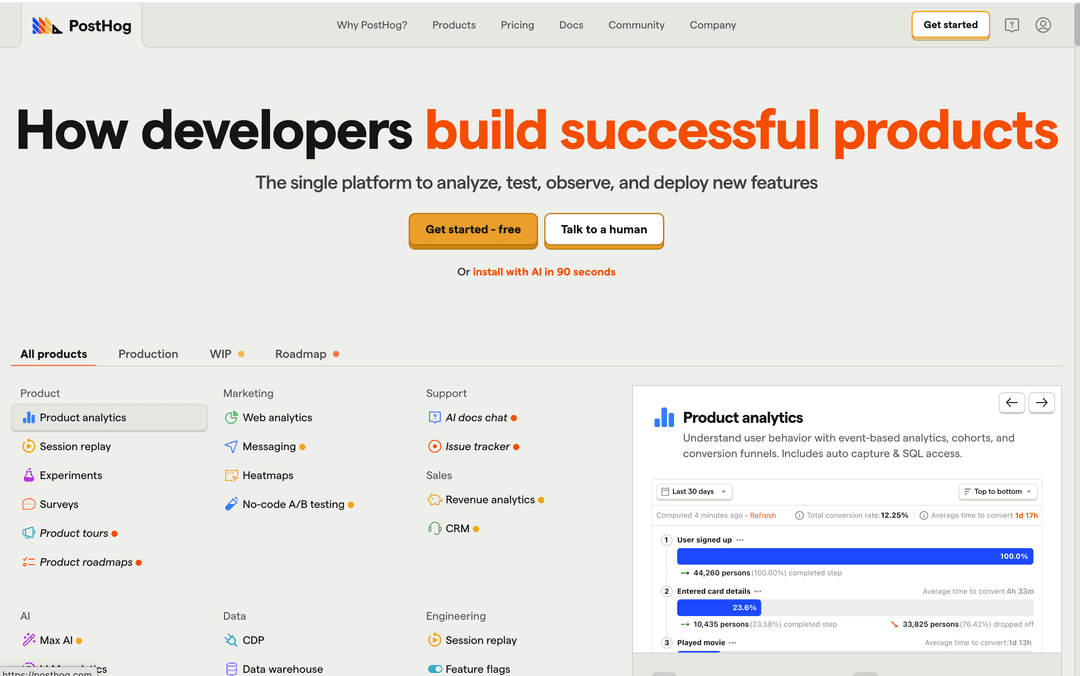 PostHog - Self-hosted Analytics solution